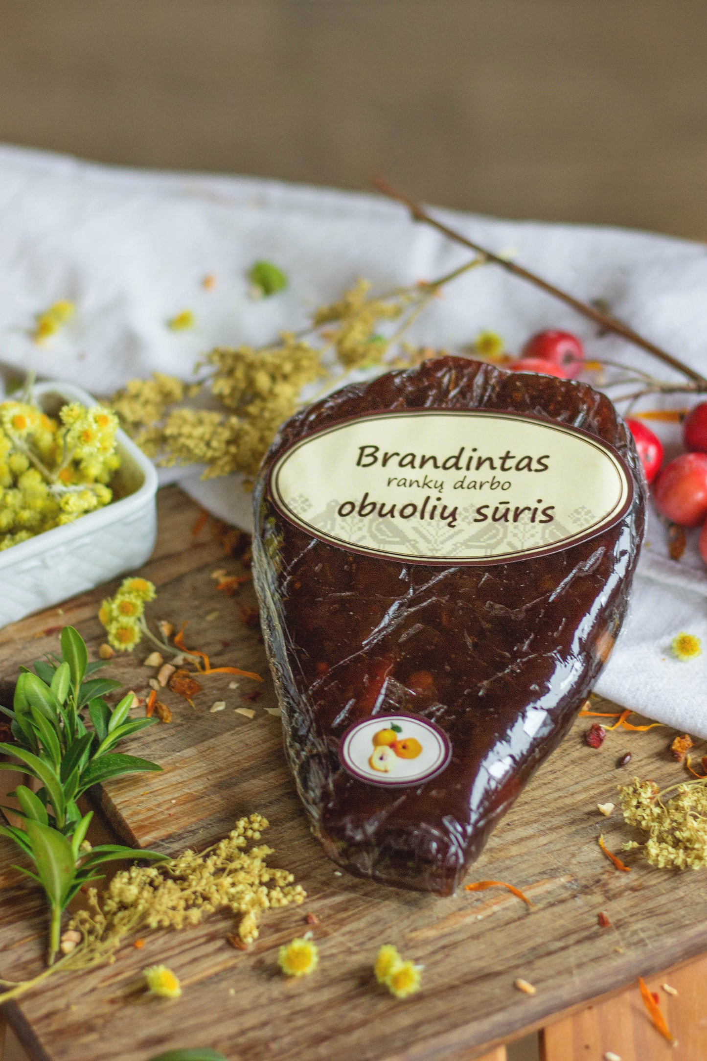 Brandintas obuolių sūris su Svarainiais-Brandintas