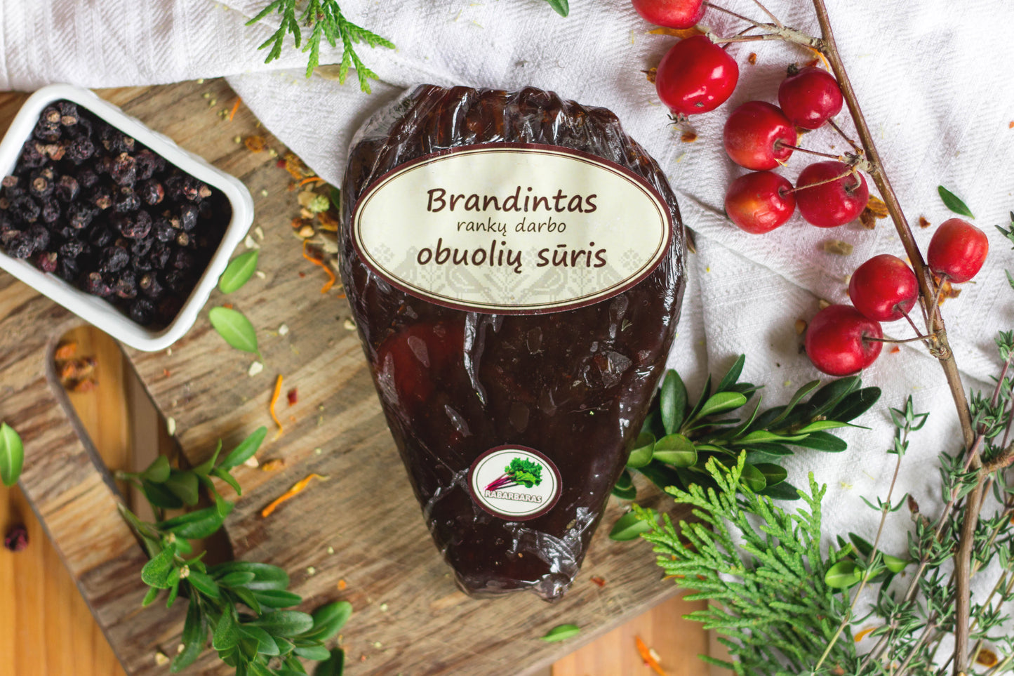 Brandintas obuolių sūris su Rabarbarais